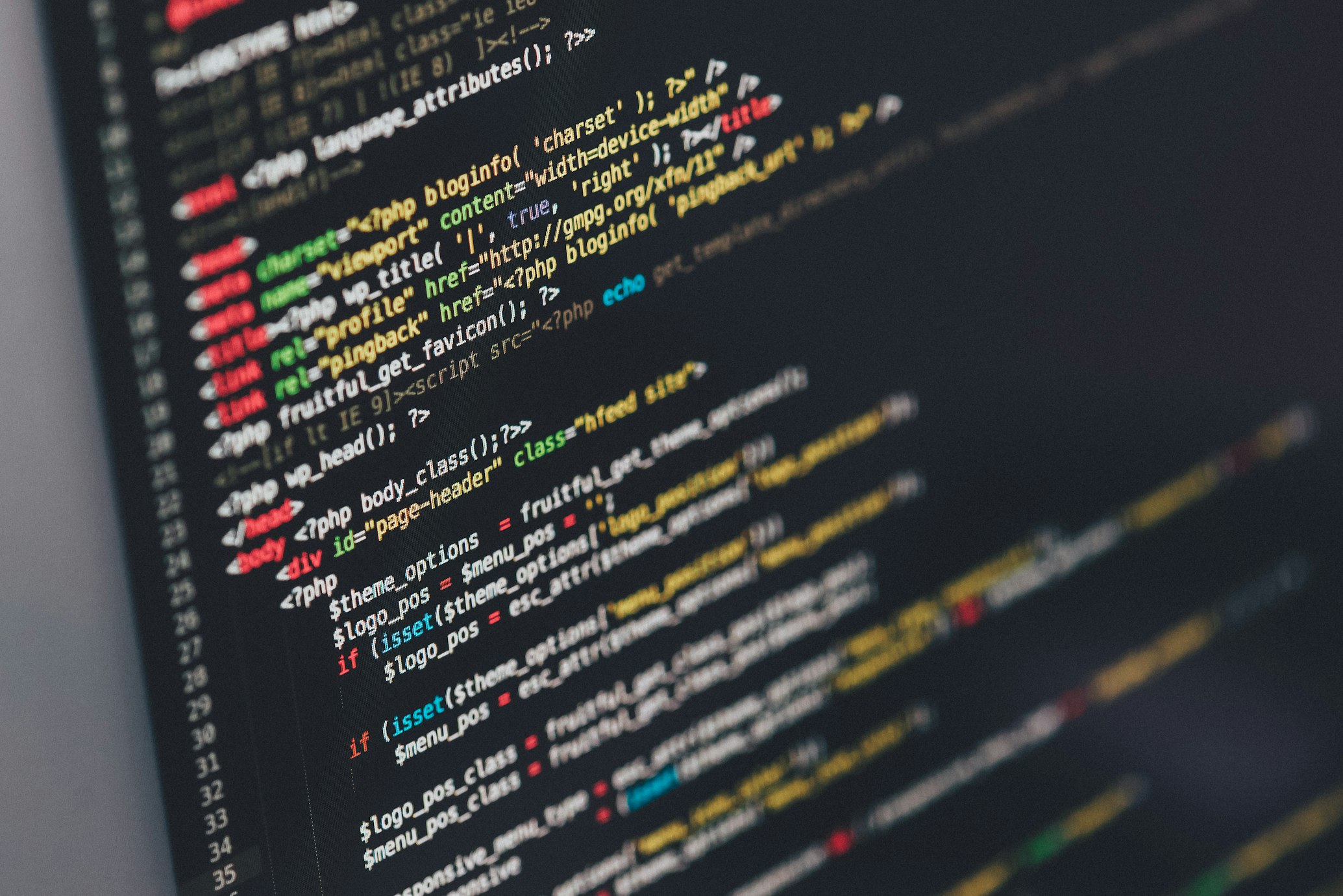 Code on a screen during quality assurance testing